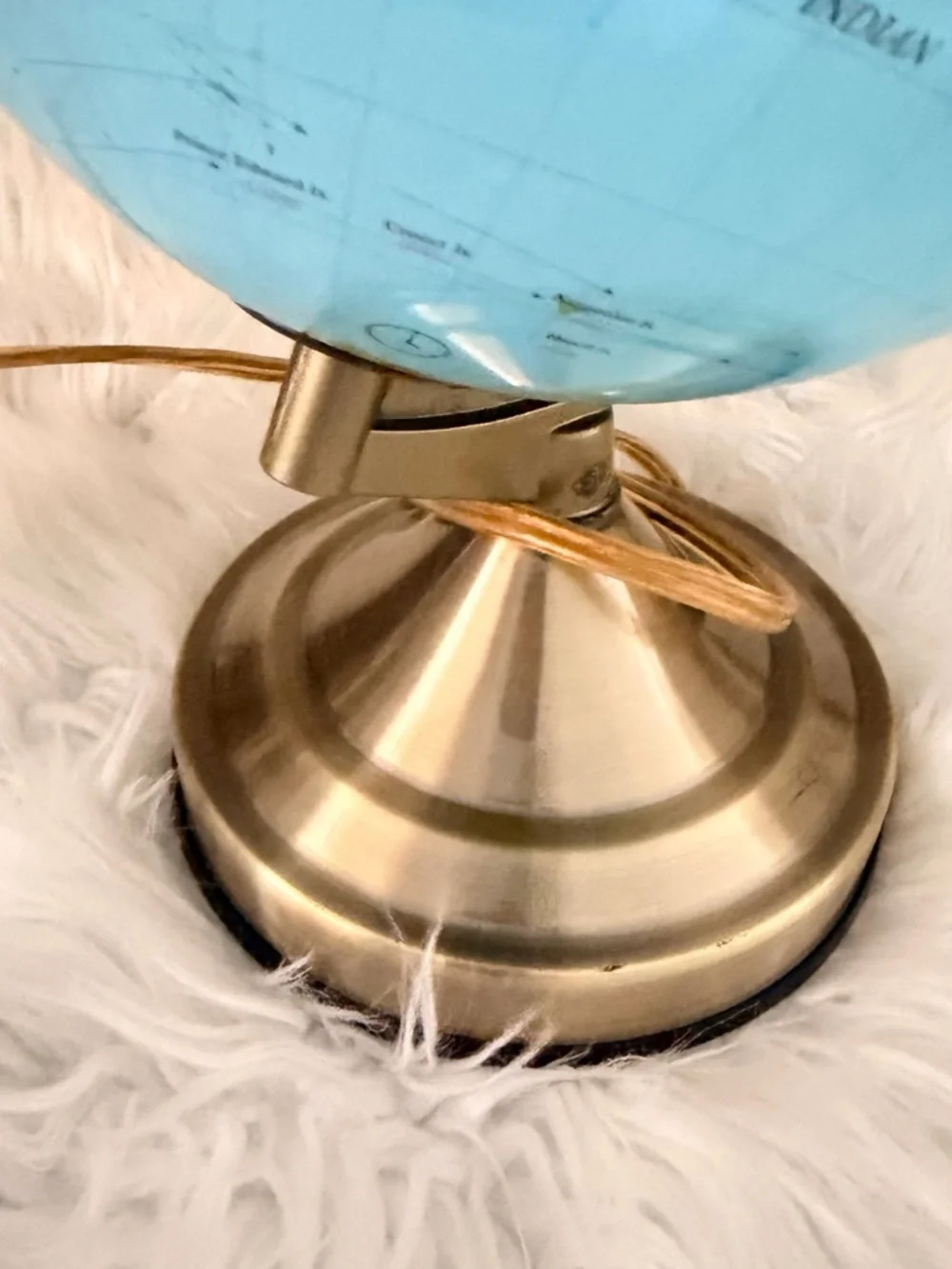 VTG Light-Up Globe World Map Lamp Vintage 80s 90s Home Decor Works